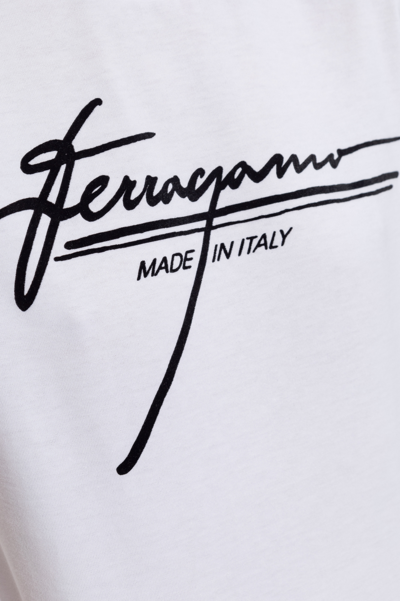 White T-shirt with logo FERRAGAMO - Vitkac AS